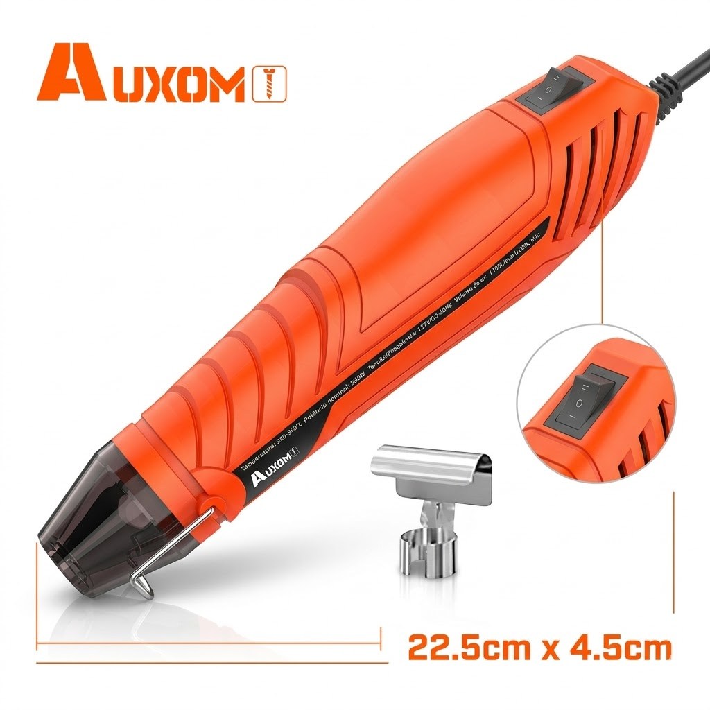 AUXOM Soprador Térmico Profissional 300W Mini Pistola de Ar Quente para Resina e Artesanato - Alta Precisão 110V em Oferta na Shopee