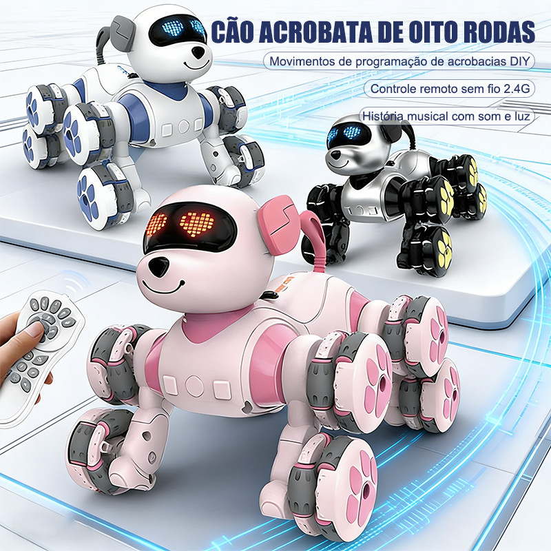 Cachorro Robô Inteligente Interativo Infantil Brinquedo Eletrônico Programável 3–8 Anos ZAVANESE em Oferta na Shopee