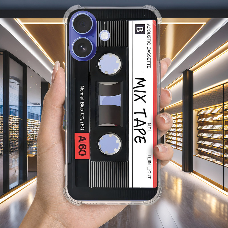 Capa Capinha IPHONE 12 PRO MAX 11 XS XR SE 2020 PLUS Anti-impacto Personalizada retro FITA CASSETE (4139)