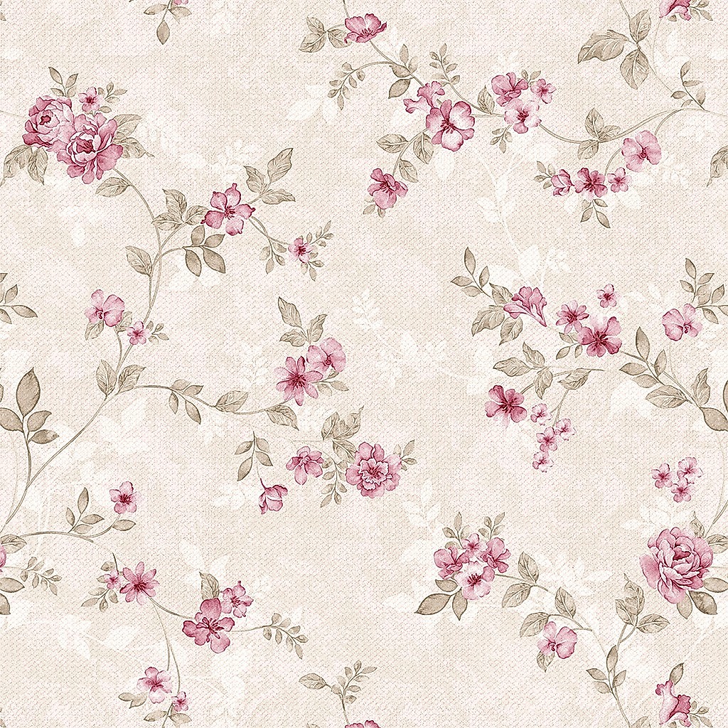 Papel De Parede Quarto Casal Floral Delicado Autoadesivo 1,00 metro