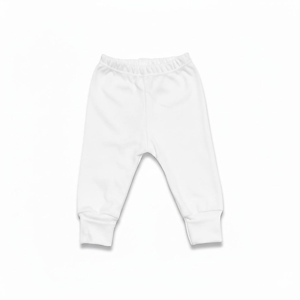 Calça Mijão Bebê Suedine Premium 100% Algodão Com Pé Reversível Antialérgico Vira-Pé Enxoval
