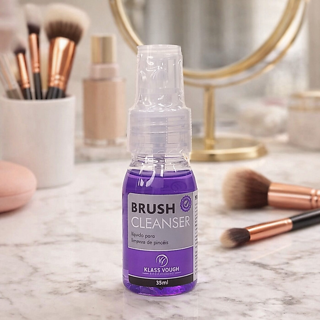 Higienizador Limpador Liquido de Pincel Brush Cleanser 35ml Klass Vough