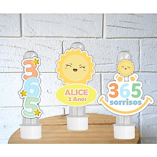 Apliques Personalizados para Tubetes 365 Sorrisos Festa Infantil Aniversário Lembrancinhas Personalizadas
