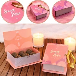 10 CAIXA LIVRO (04 DOCES) SWEET LOVE 4x9,5x8 cm 4898 ( DIA DOS NAMORADOS IDEIA 2026 ) OUTLET