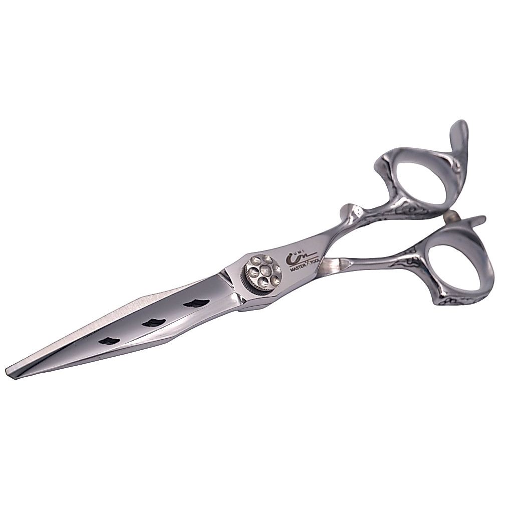 Tesoura Umi Profissional Premium com Acabamento Trabalhado Para Barbeiro Cortar Cabelo Linha 801