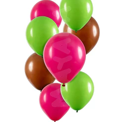 100 Balões 8 Polegadas - Bexigas Marrom Verde Citrus e Pink