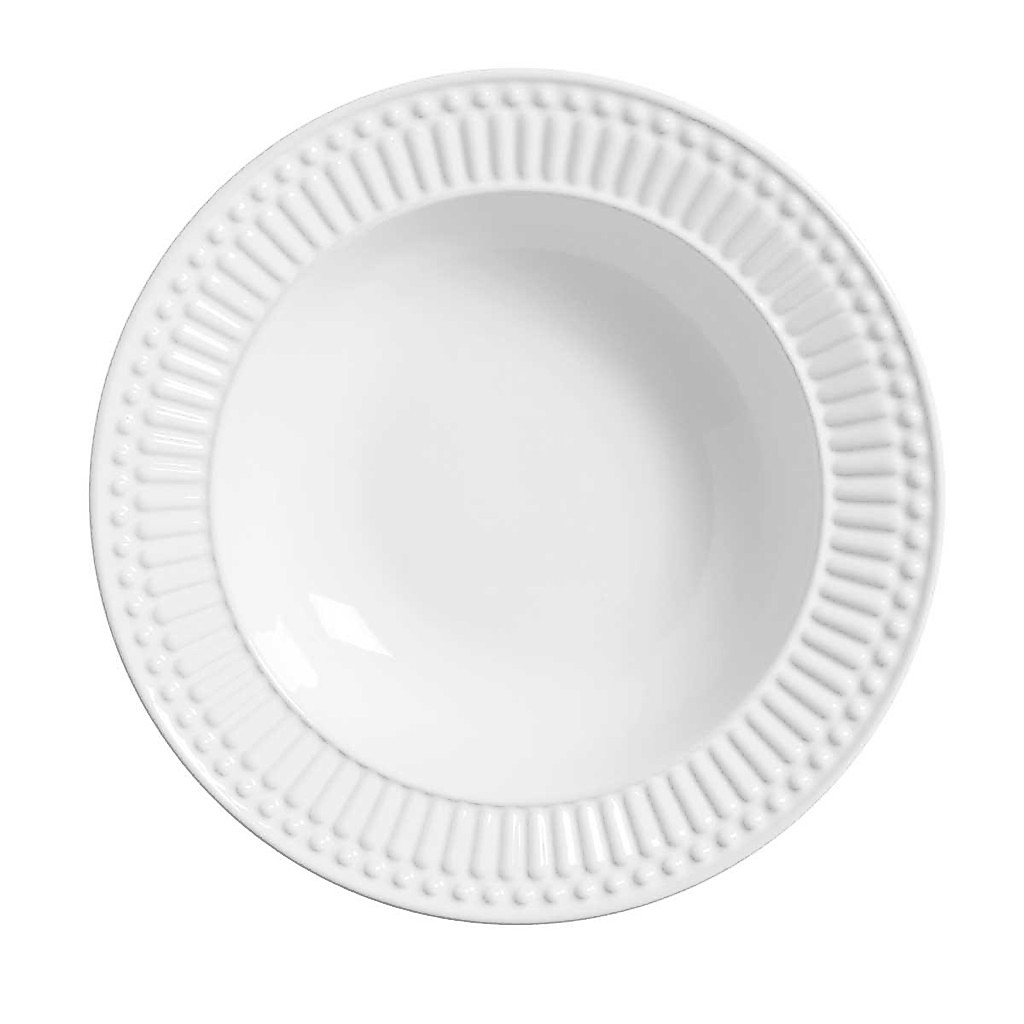 Porto Brasil Conjunto Com 6 Pratos Fundo Roma Branco Ø22Cm