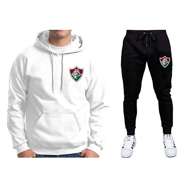conjunto moletom flanelado blusa feminina de frio sueter masculino times brasileiros tricolor carioca
