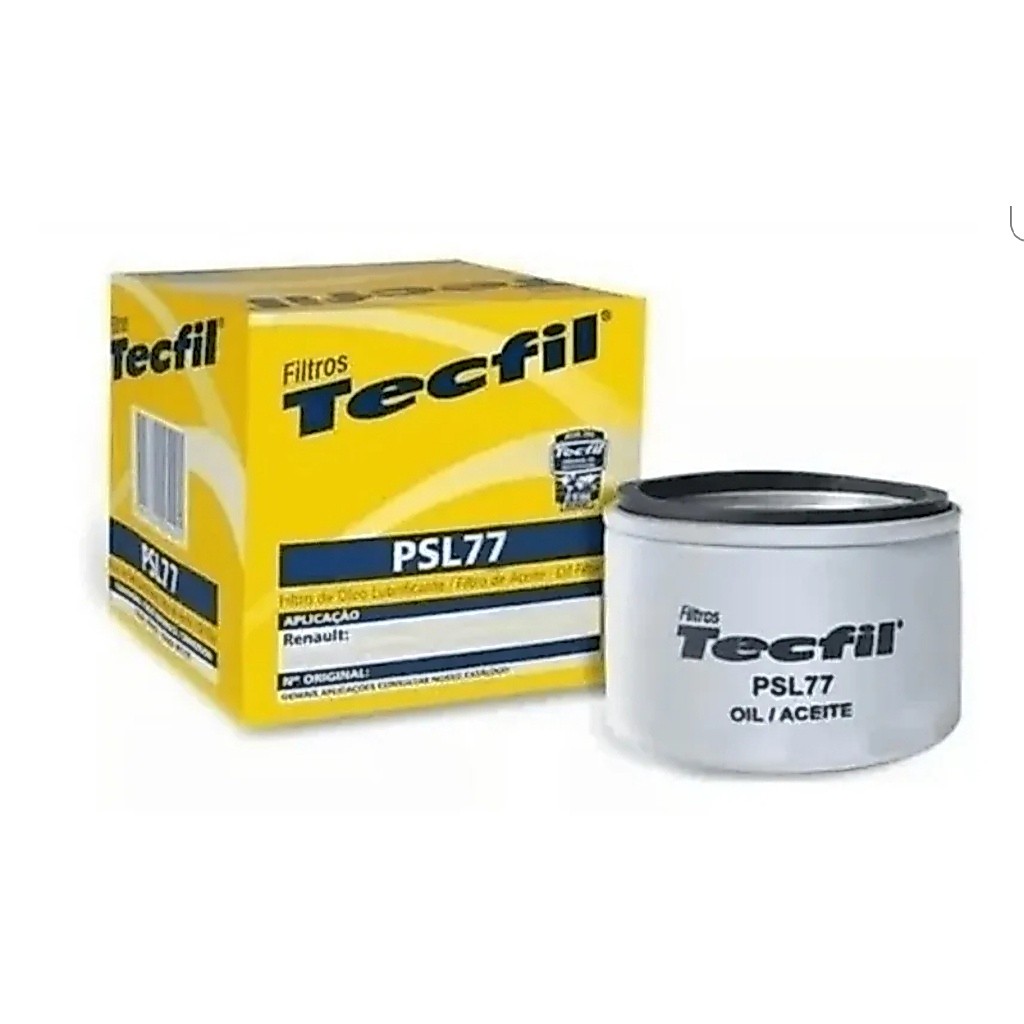 FILTRO DE ÓLEO TECFIL PSL77 LIVINA, 206, CLIO, DUSTER, LOGAN, SANDERO