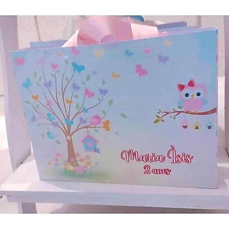 Sacolinha Personalizada para lembrancinha de festa de aniversario(Vários temas) já vai montada.