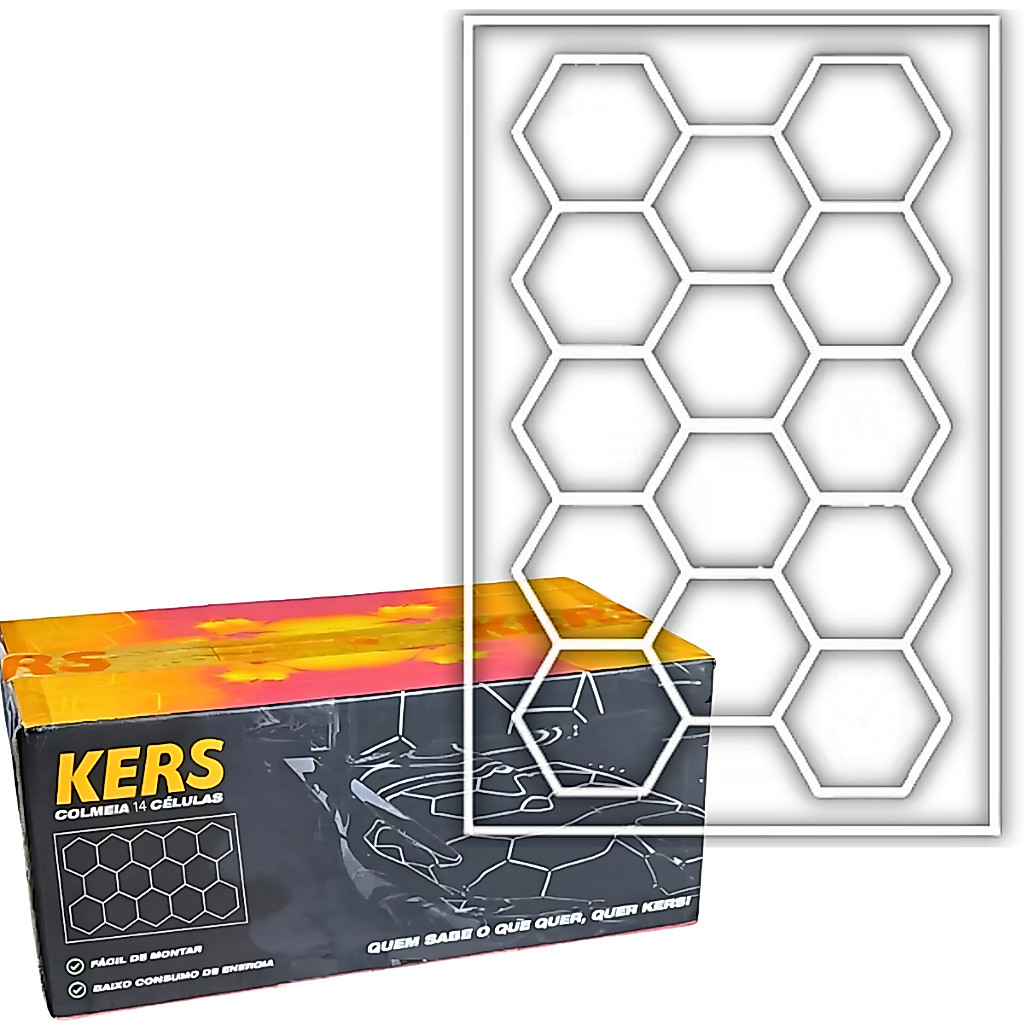 Luminária LED em Colmeia Sequencial 14 Células para Estetica Automotiva Showroom Kers
