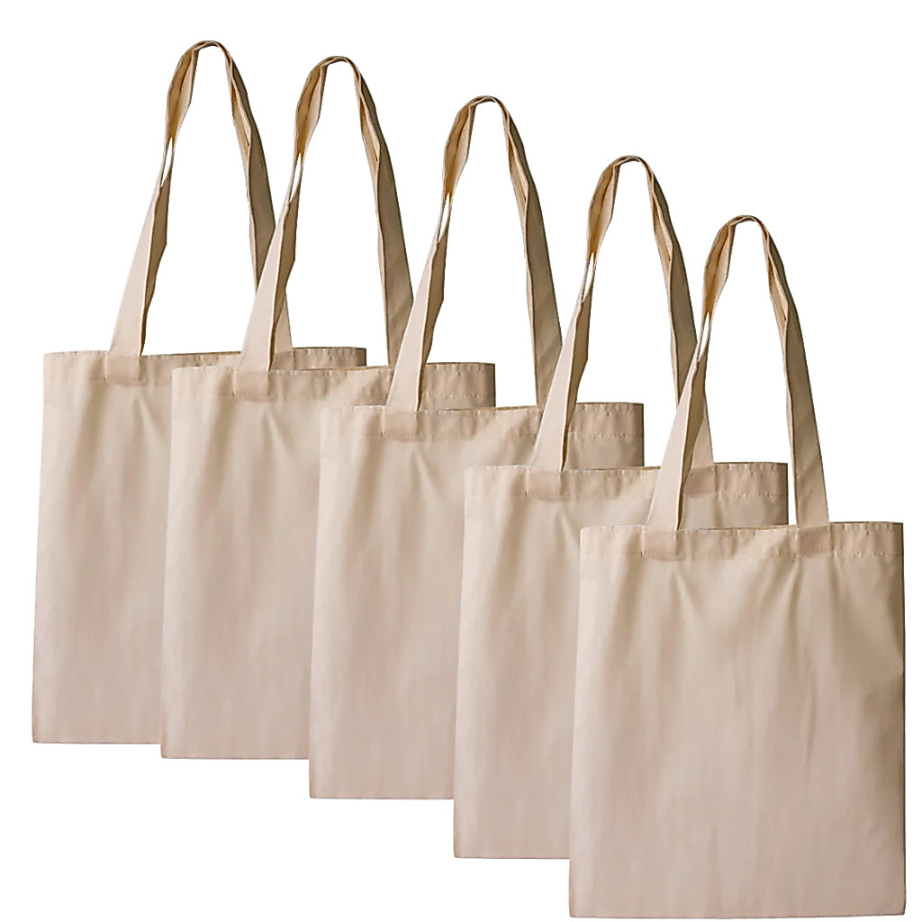 Sacolas ecobag em algodão cru 35x40 cm Kit 10