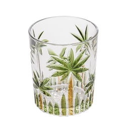 Copo Baixo Palm Tree Handpaint Wolff 340ml Cristal Ecológico