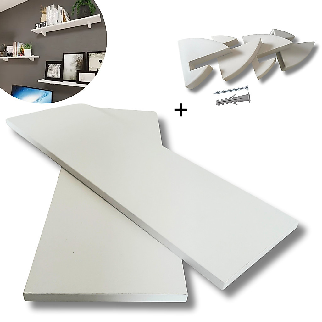 Kit 2 Prateleiras Organizadoras 40cm, 50cm, 60cm Mdf P/ Decoração Livros Acessórios