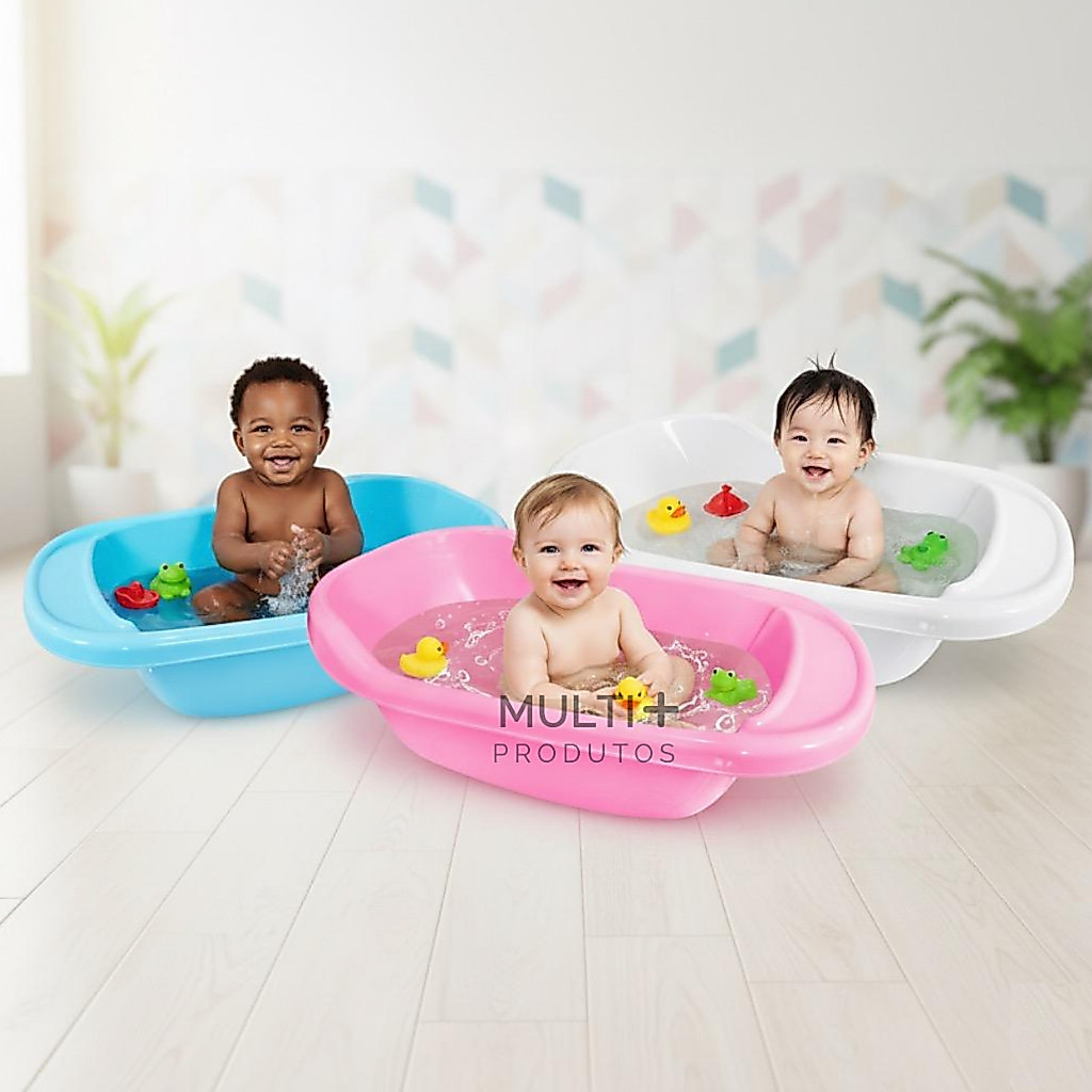 Banheira Infantil Redonda 25 Litros – Tanque para Bebê Resistente e Confortável