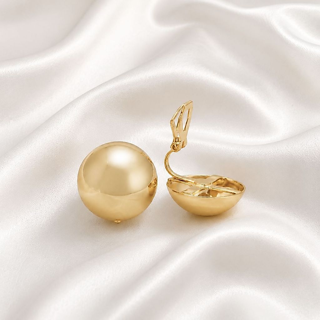 Brinco de Pressão Sem Furo Bola Elegante