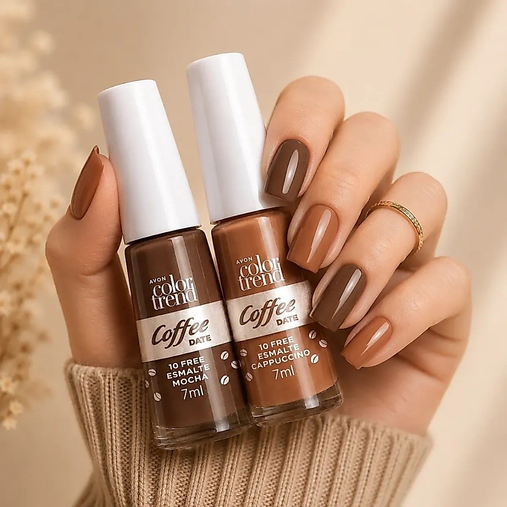 Kit Esmaltes Avon Coffee Date Mocha Cappuccino - Mais vendido