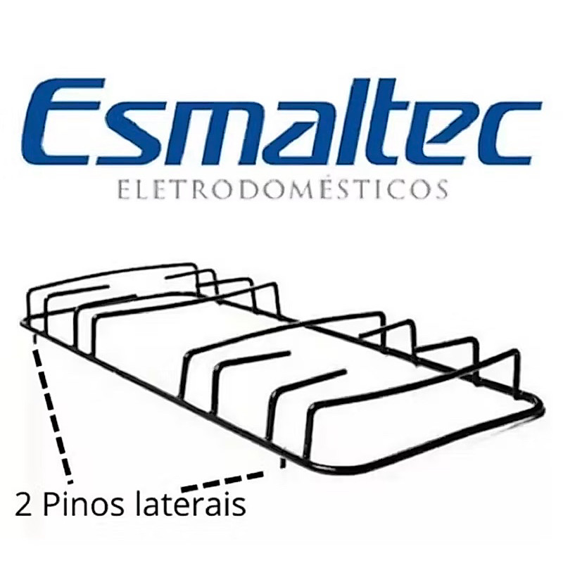 Kit 2 Grelhas  Para Fogão Esmaltec Bali Agata (antigo) com Pino lateral