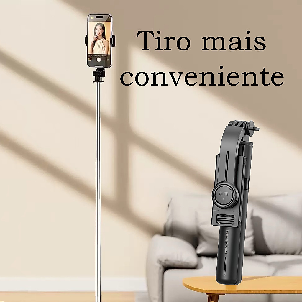 H'maston ZP-23/ZP-24 BASTÃO DE SELFIE TRIPÉ Bluetooth Remoto Pau De Selfie Retrátil Celular