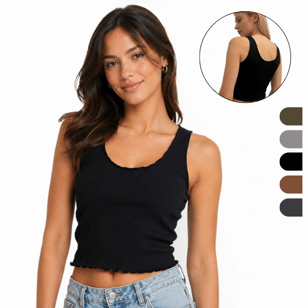 Regata Feminina Ribana Canelada Básica Blusa Casual Premium Camiseta Blusinha Dia a Dia Confortável