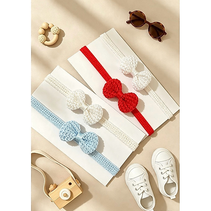 KIT COM 2 Faixinha de Cabelo Laço Bebê Menina - Conjunto Premium