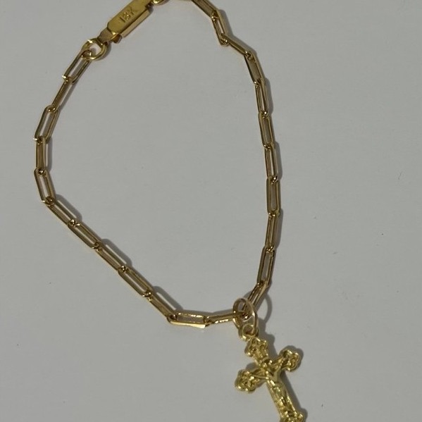 pulseira baby bebê infantil folheada a ouro 18k aço inoxidável — imagem 2 de 2