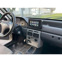 Moldura p/ MP5 2 Din Fiat Uno Mille, Fiorino Mille 04 à 13 - Preto Fosco