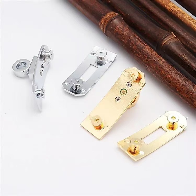 Fecho de cinto em liga de zinco em estoque, acessórios de metal para coleiras, fecho retangular de rosca para bolsas em 