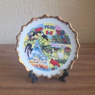 Prato Decorativo Souvenir do Peru - Usado