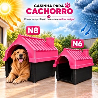 Casinha N8 N6 Casa Plástica Desmontável Cachorros Cães Médio Pequeno Porte