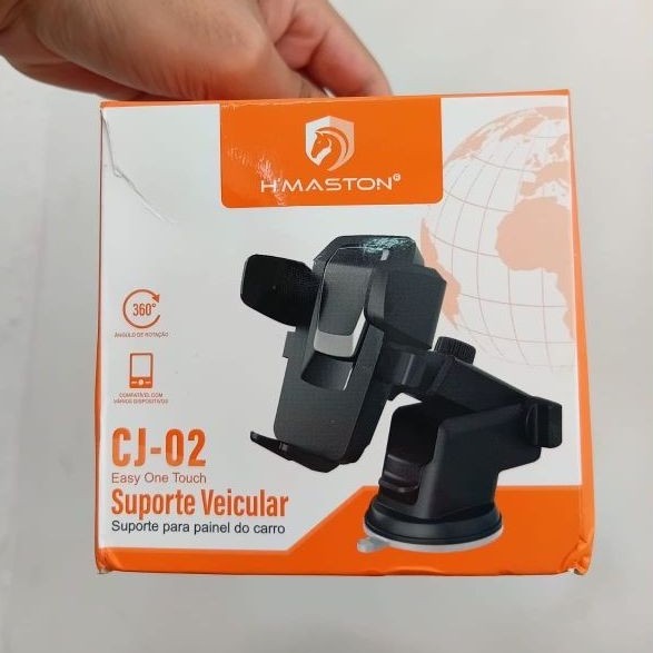 Suporte Celular Carro GPS Universal Painel e Parabrisa Resistente Ventosa Ajustável Rotação 360° - 2Pcs