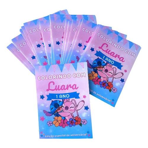 Livro revista de Colorir Personalizado Lembrancinha de Aniversário stitchTotalmente personalizada fazemos todos os temas