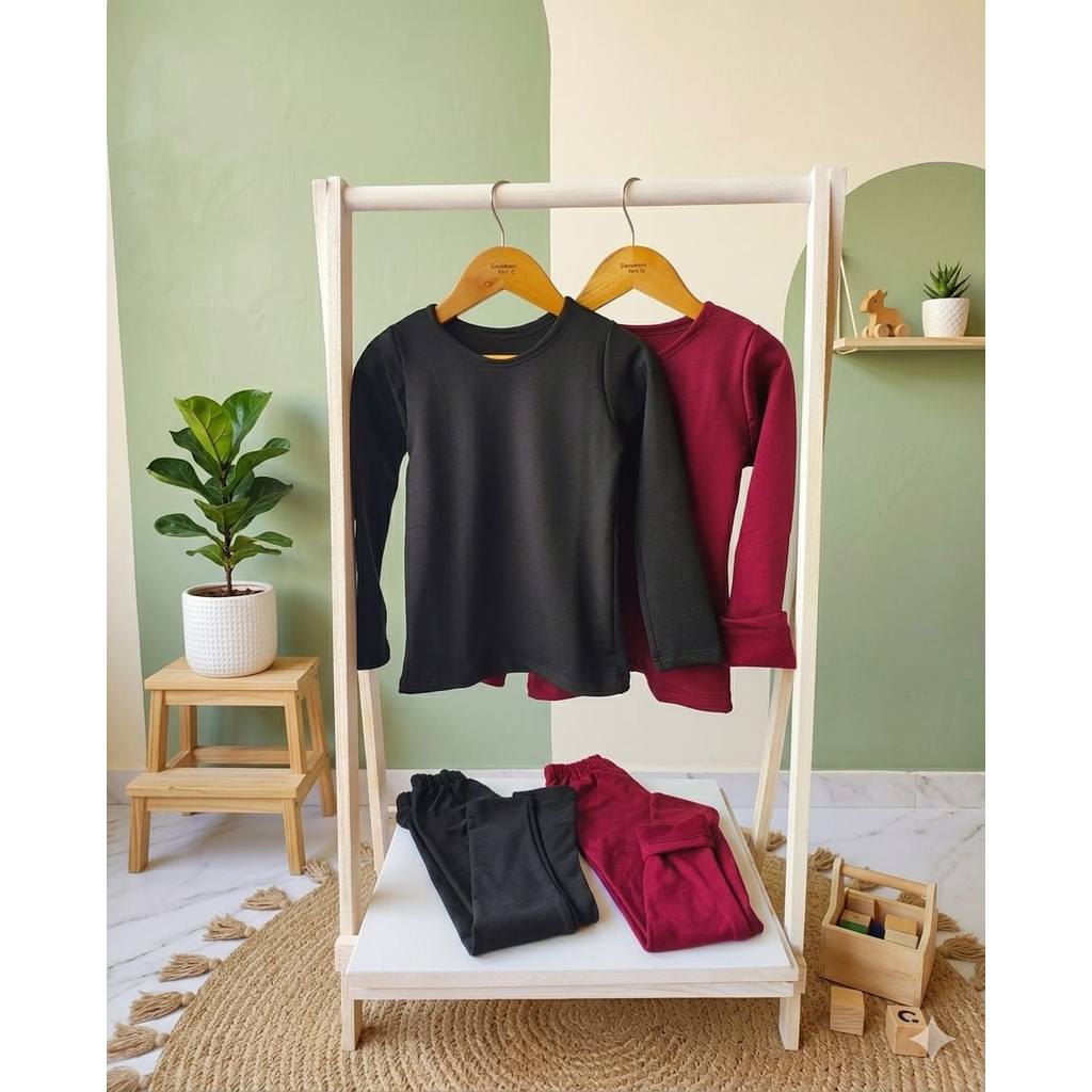 Conjunto Infantil Feminino Inverno Térmico Manga Longa Blusa e Calça Confortável Menina