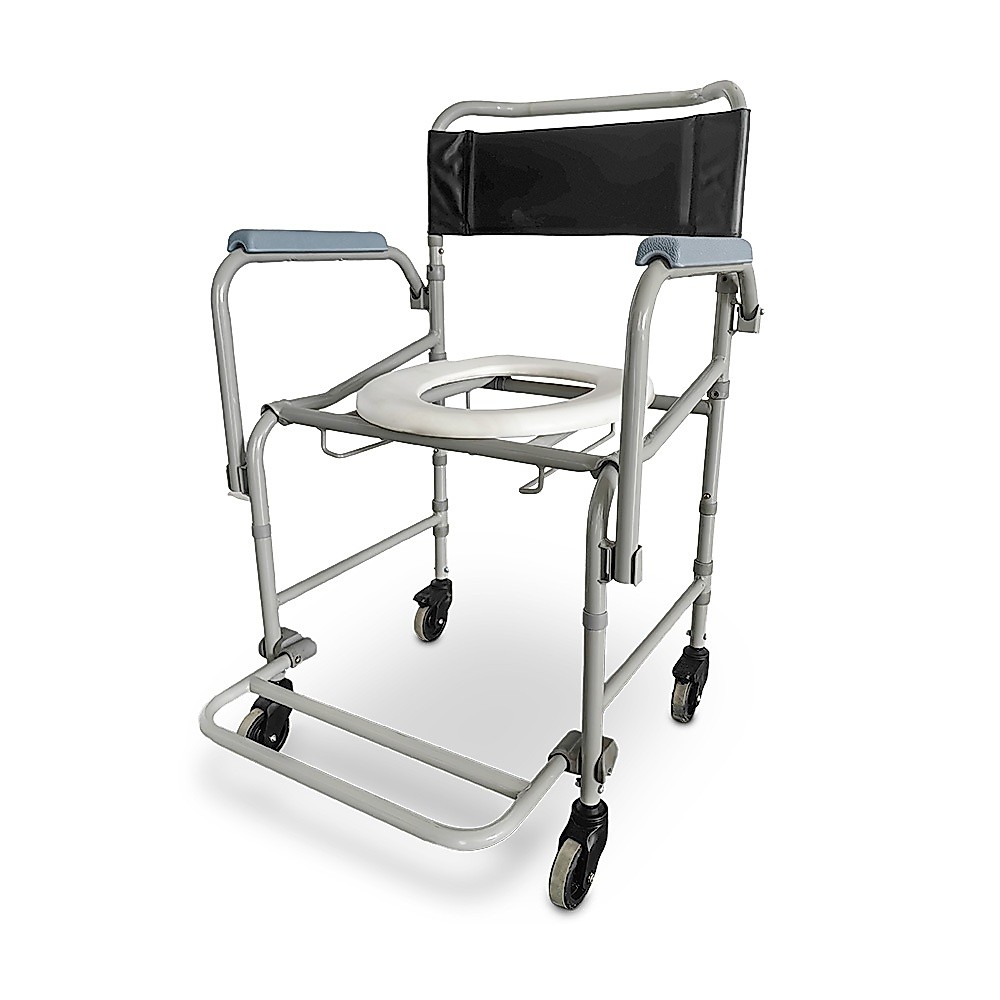 Cadeira de banho higienica adulto em aço dobravel 130 kg D40 dellamed
