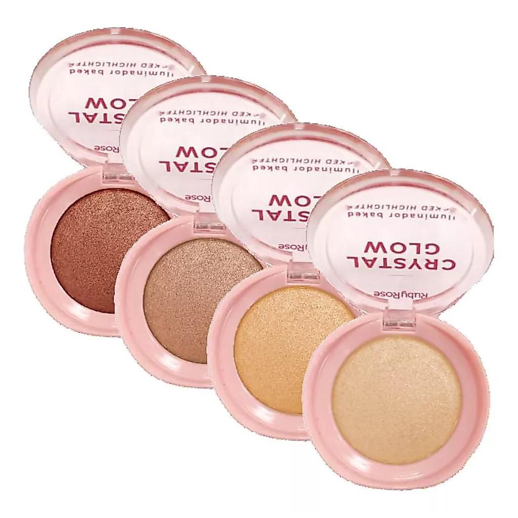 CORES NOVAS LANÇAMENTO Iluminador CRYSTAL GLOW by Ruby Rose - Iluminador Baked HB-M700