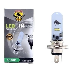 Lampada Farol Led H4 Modelo Strobo Moto 6500k Super Branca