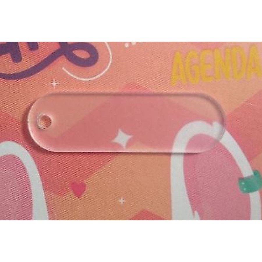 Base Acrílico Retangular 5x1,5cm Com 1 Furo Chaveiro Medalha 40pcs