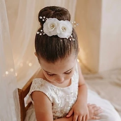 Prezilha de luxo busque de flores/prezilha para cabelo/adulto e infantil