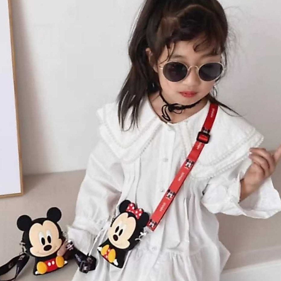 Disney Kids Crossbody Bag Mickey Minnie Modelo Bolsa De Silicone Para Moedas De Festa De Aniversário Infantil
