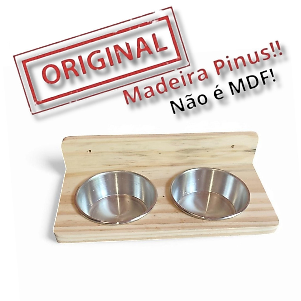 COMEDOURO PAREDE DUPLO SUSPENSO PETS - GATO CACHORRO PEQUENO PORTE
