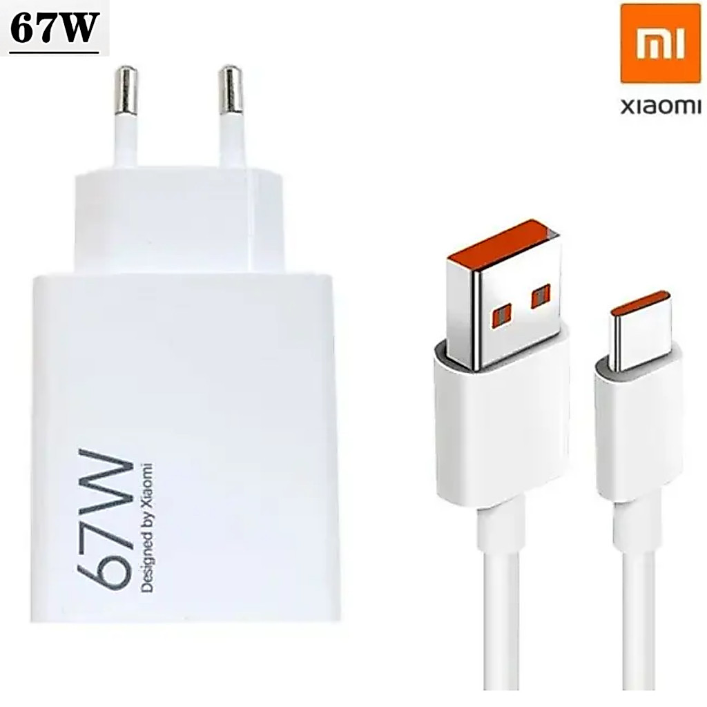 Carregador 67W Carregador Xiaomi Tipo C Original Mi9s Mi10 Lite Redmi Note 8 Red