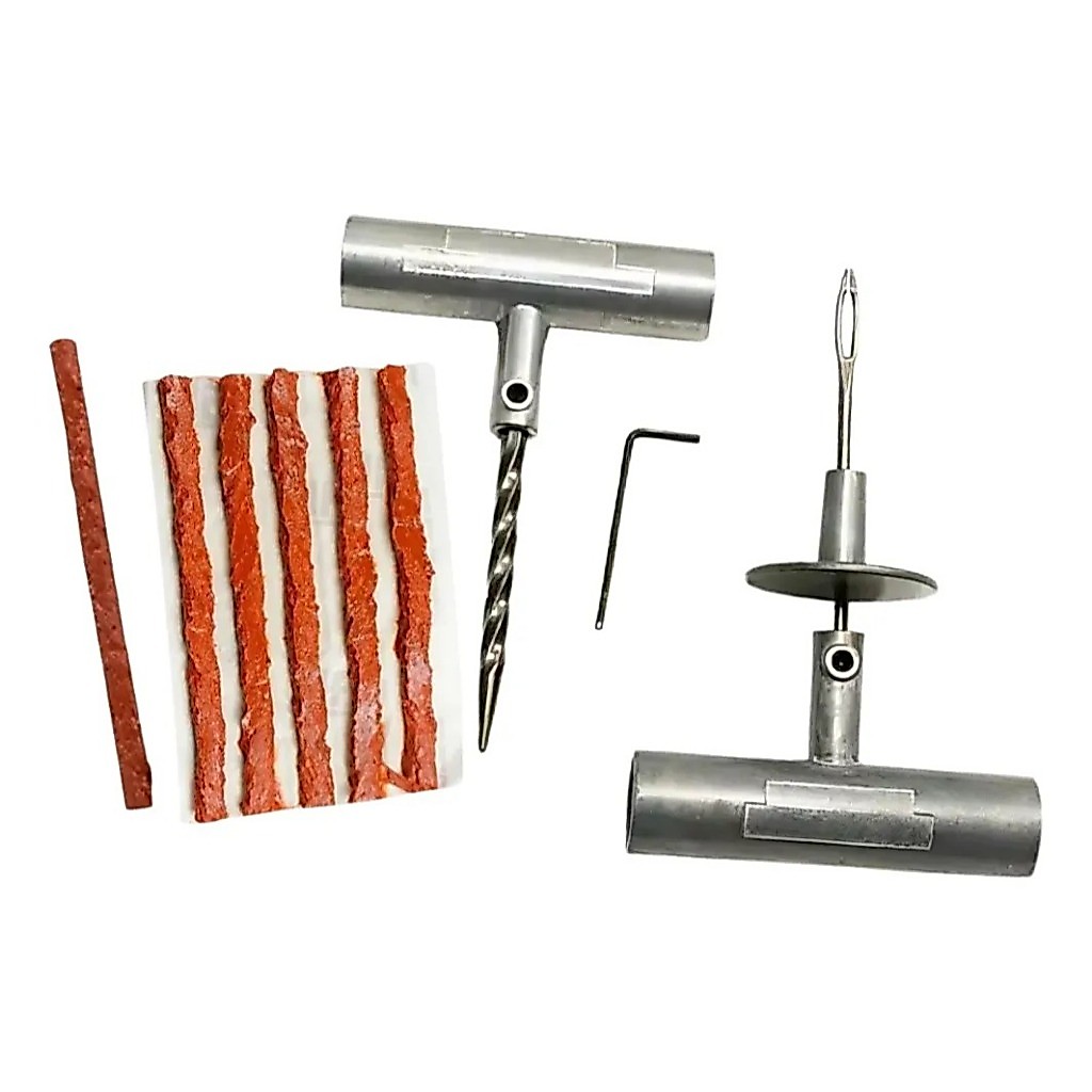 Kit Reparo De Pneus Com 10 Remendos Macarrão Conserto Pneu Rotta