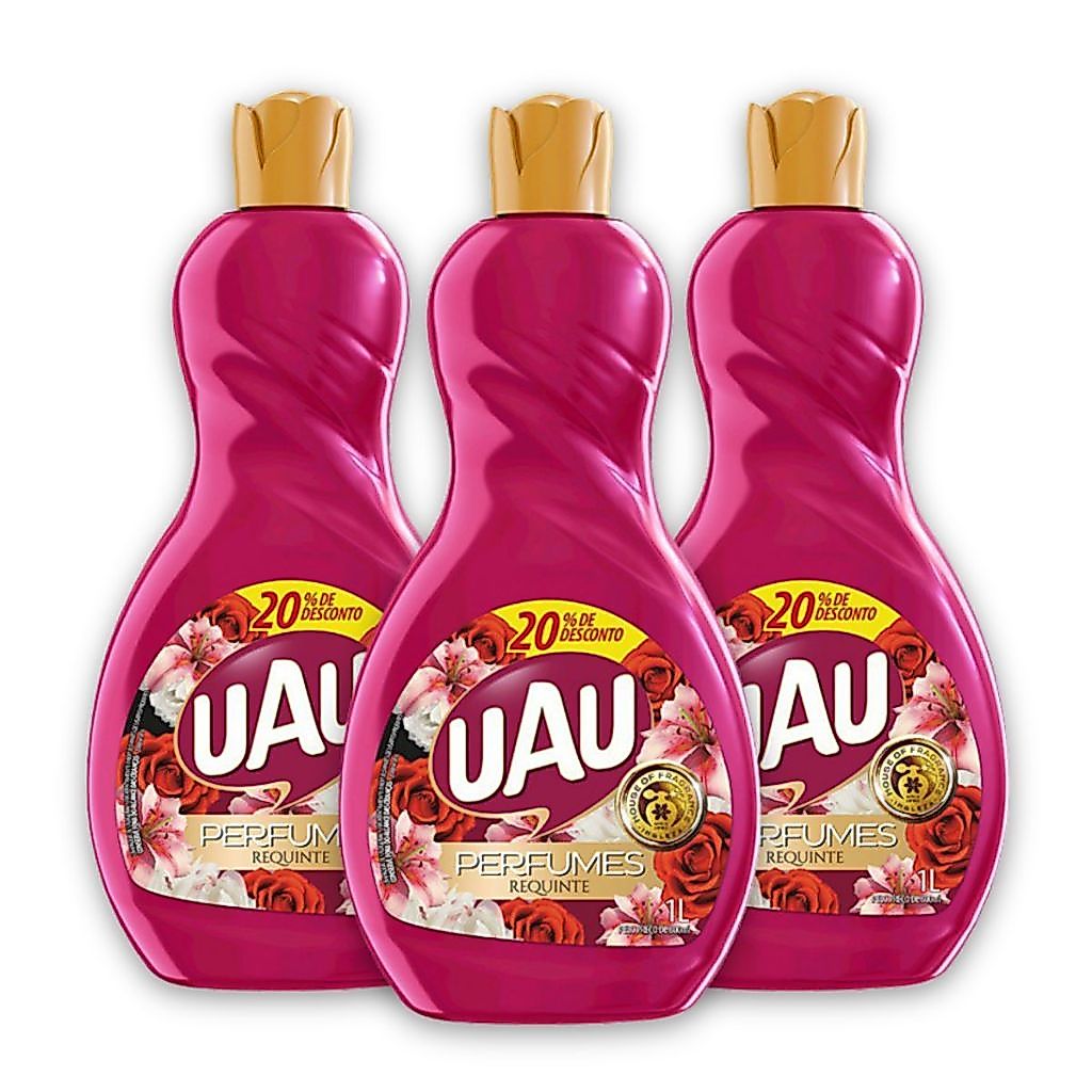 Kit 3un Limpador 1L UAU Perfume Requinte Promo