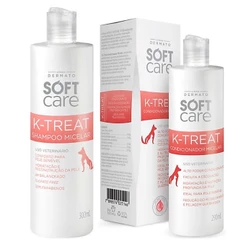 1 K-treat Condicionador e 1 Shampoo K-treat 300ml Soft Care Cães e Gatos
