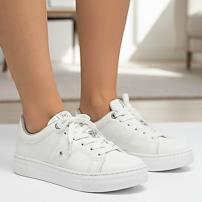 Tênis Casual Feminino Moderno Flat Flatform Casual Confortável Original Via Mart