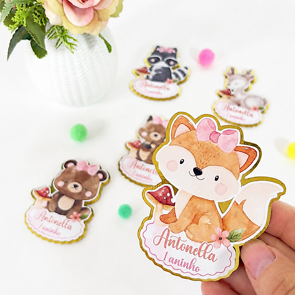 Kit de APLIQUES PERSONALIZADOS 3D p/ lembrancinhas / Aniversário /Festa Infantil (fazemos todos os temas)