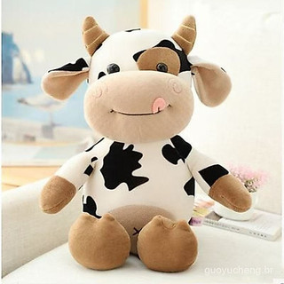 30 cm boneca de vaca bonito, brinquedo de pelúcia bezerro, presente de aniversário das crianças