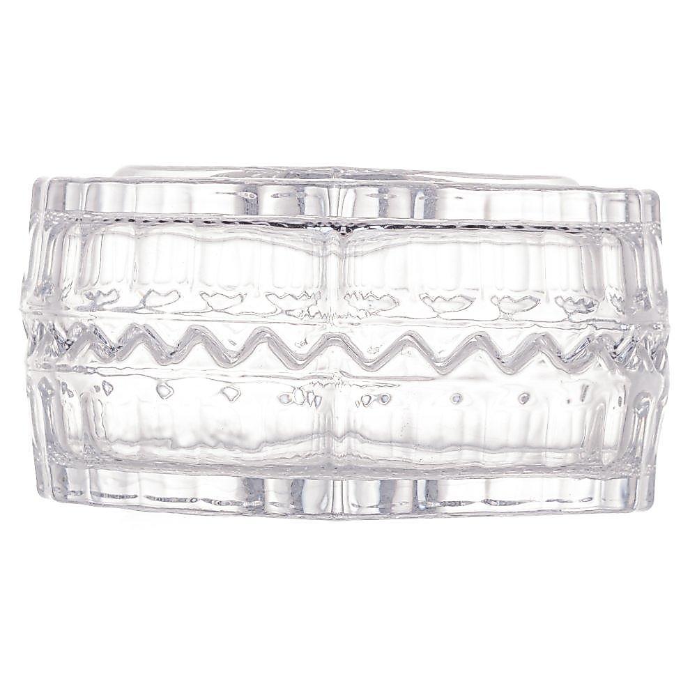 Potiche Lyor Coração de Cristal Incolor 8cm x 6,5cm x 4cm