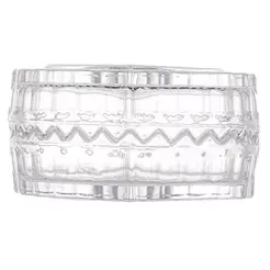 Potiche Lyor Coração de Cristal Incolor 8cm x 6,5cm x 4cm