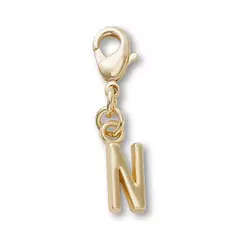 Jibbitz™ Pingente Letra N Dourada Único